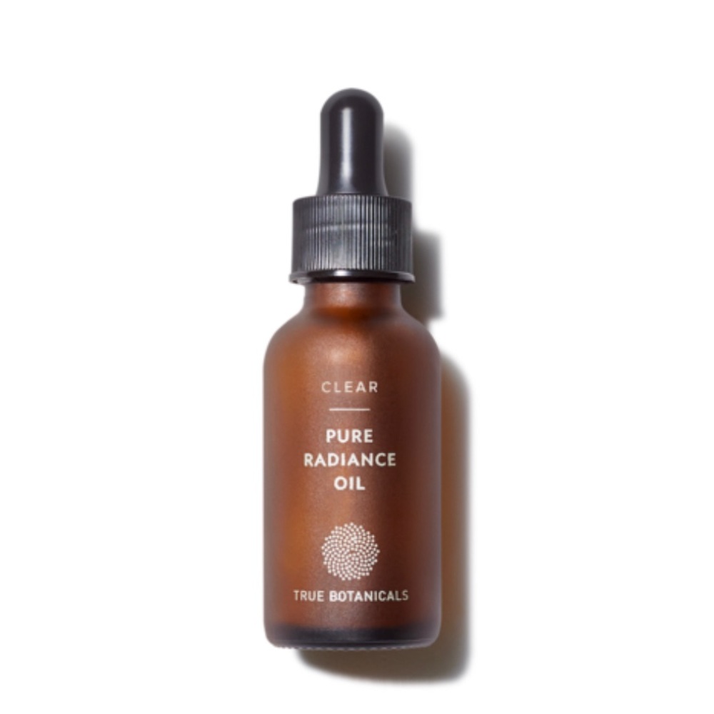 True botanicals clear pure radiance oil.
